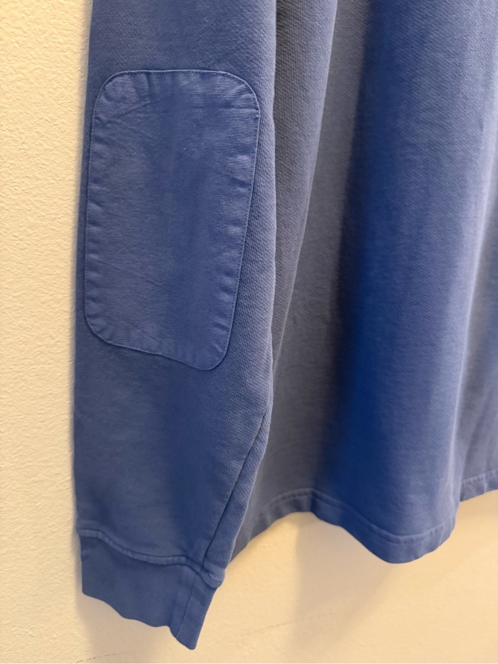 UNTUCKit Pullover Mens XLarge Sweater Quarter Zip Wolfred-Mid Blue Elbow Patch - Picture 8 of 16